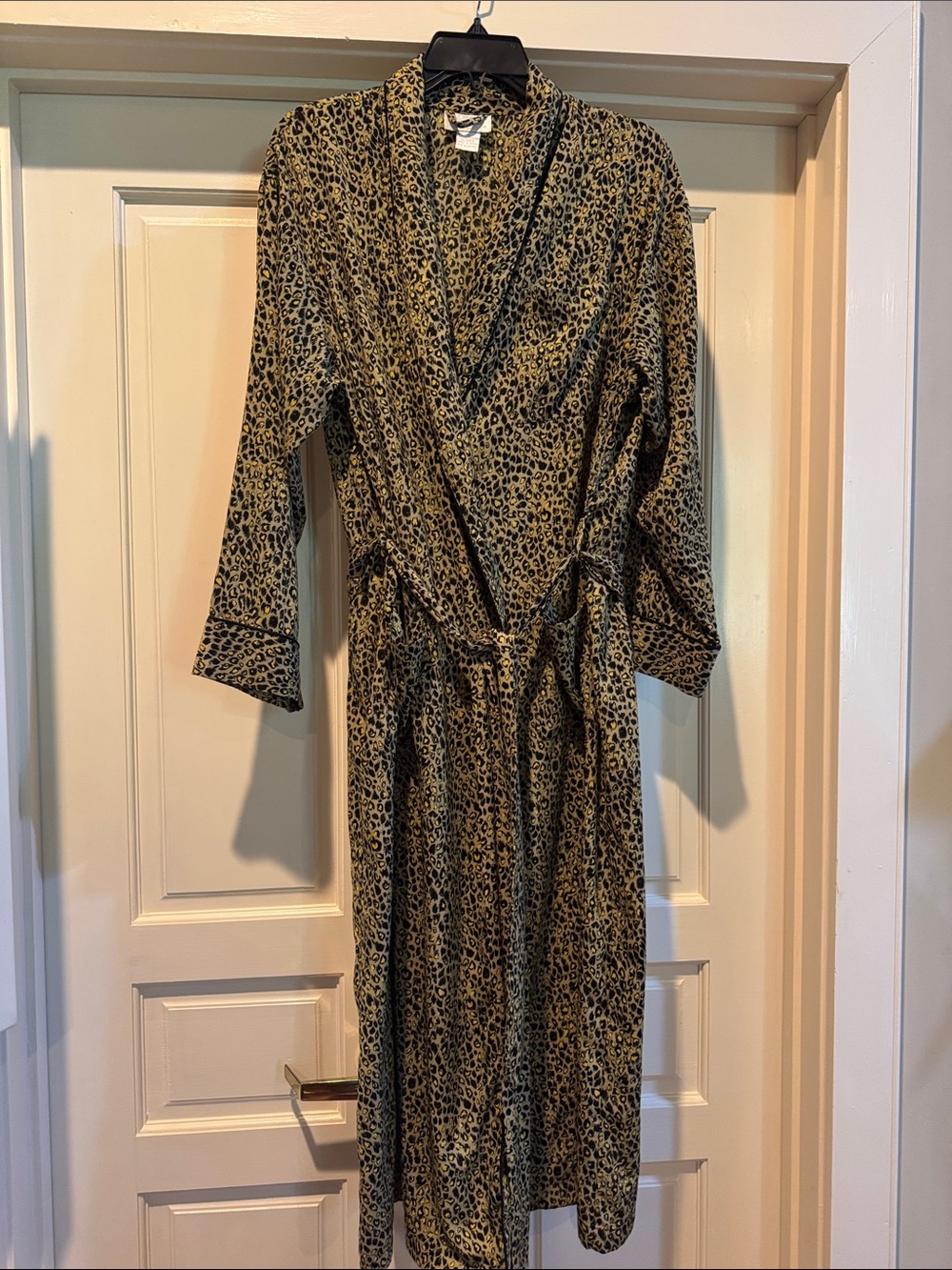 Leopard Print Wrap Robe